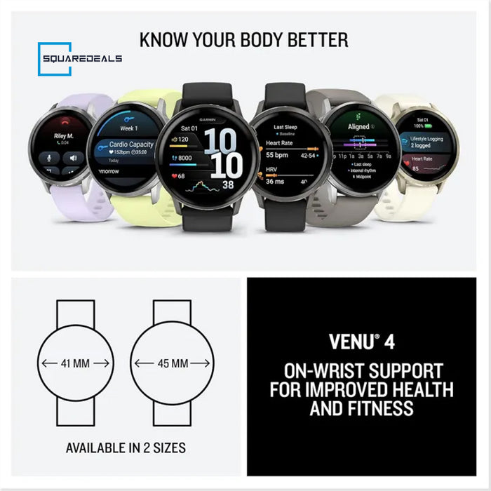 Garmin Venu 4 Advanced Health and Fitness GPS Smartwatch