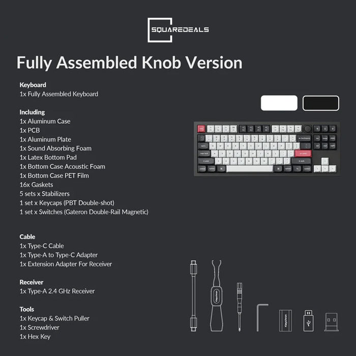 Keychron Q3 HE TKL 80% QMK Wireless Keyboard