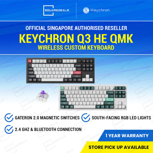 Keychron Q3 HE TKL 80% QMK Wireless Keyboard