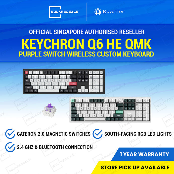 Keychron Q6 HE QMK Wireless Keyboard