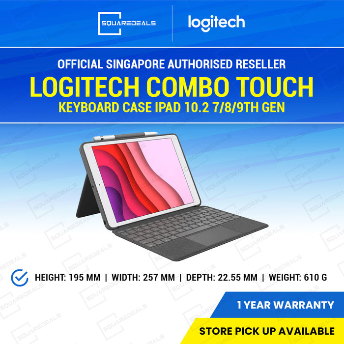 Logitech Combo Touch Keyboard Case iPad 10.2 7/8/9th Gen