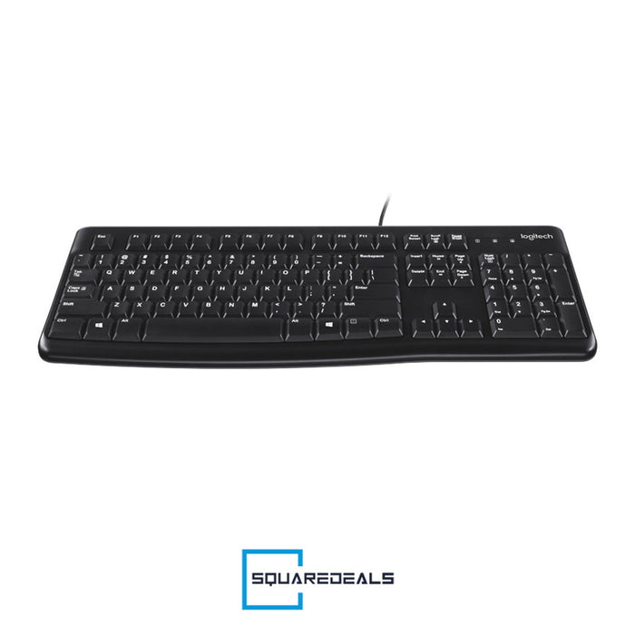 Logitech K120 Wired Keyboard Comfortable Quiet typing Durable Keys Black