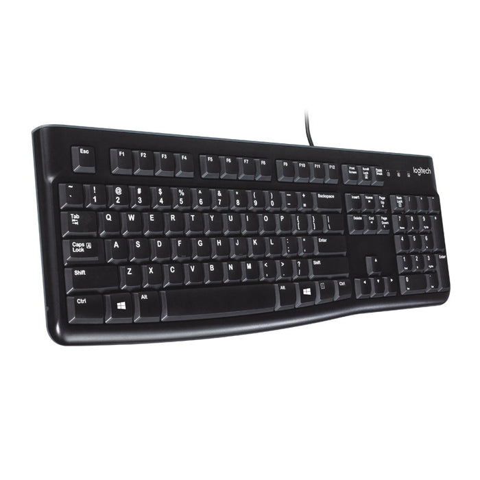 Logitech K120 Wired Keyboard Comfortable Quiet typing Durable Keys Black