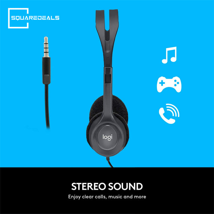 Logitech H111 Stereo Computer Headset 3.5mm Multi Device Headset