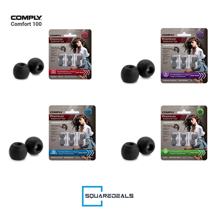 Comply Foam TSX 100 200 400 500 Comfort WaxGuard 3 Pairs Earphones Tip Medium