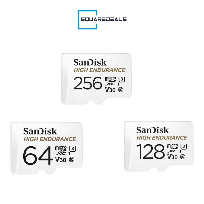 SanDisk High Endurance 64GB 128GB 256GB 512GB MicroSDXC Memory Card with Adapter