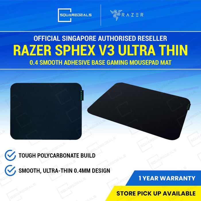 Razer Sphex V3 Ultra Thin 0.4 Smooth Adhesive base Gaming MousePad Mat