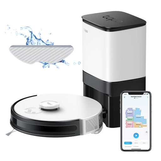 TP-Link Tapo RV30 RV30 Plus LiDAR Navigation Robot Vacuum & Mop + Smart Auto-Empty Dock