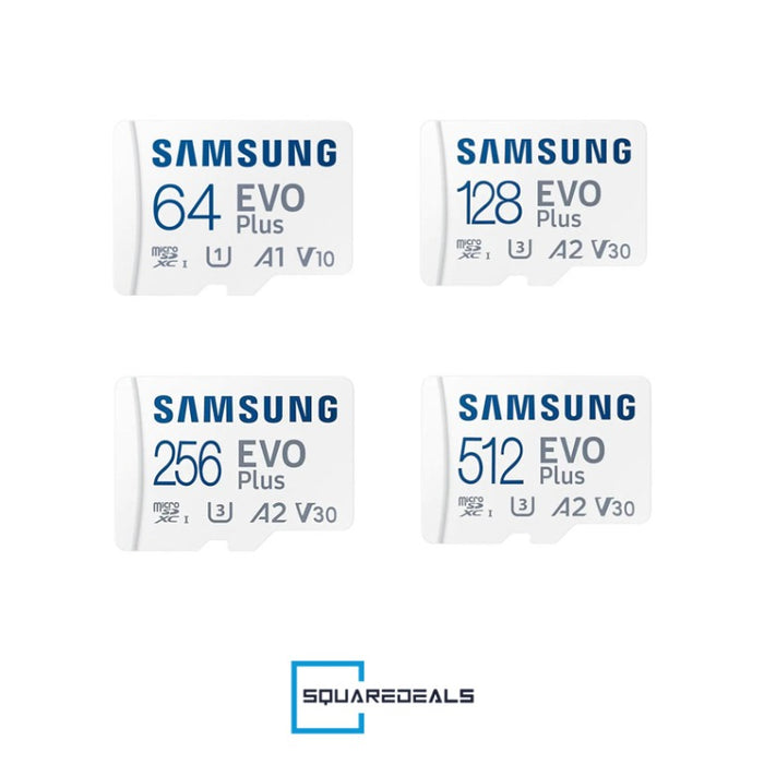 Samsung EVO Plus microSD microSDXC 2021 64GB 128GB 256GB 512GB 4K U3