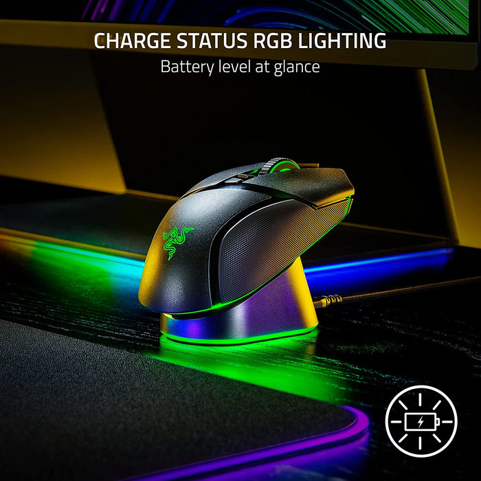 Razer Mouse Dock Pro with Wireless Charging Puck Bundle Chroma RGB Lighting