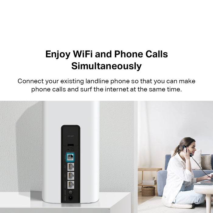 TP Link NX510V 5G AX3000 Wi-Fi 6 Telephony Router Dual-Band