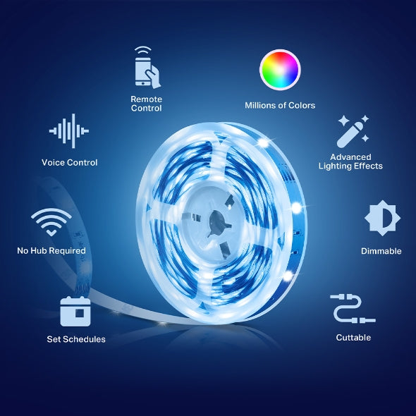 TP Link Tapo L900-5 / L900-10 Smart WiFi Multicolor Strip Light Voice Control