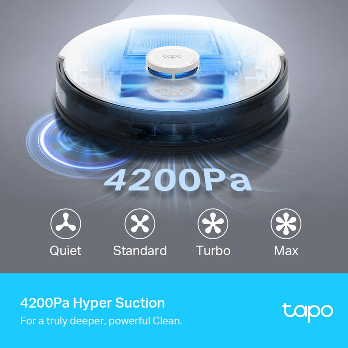 TP-Link Tapo RV30 RV30 Plus LiDAR Navigation Robot Vacuum & Mop + Smart Auto-Empty Dock