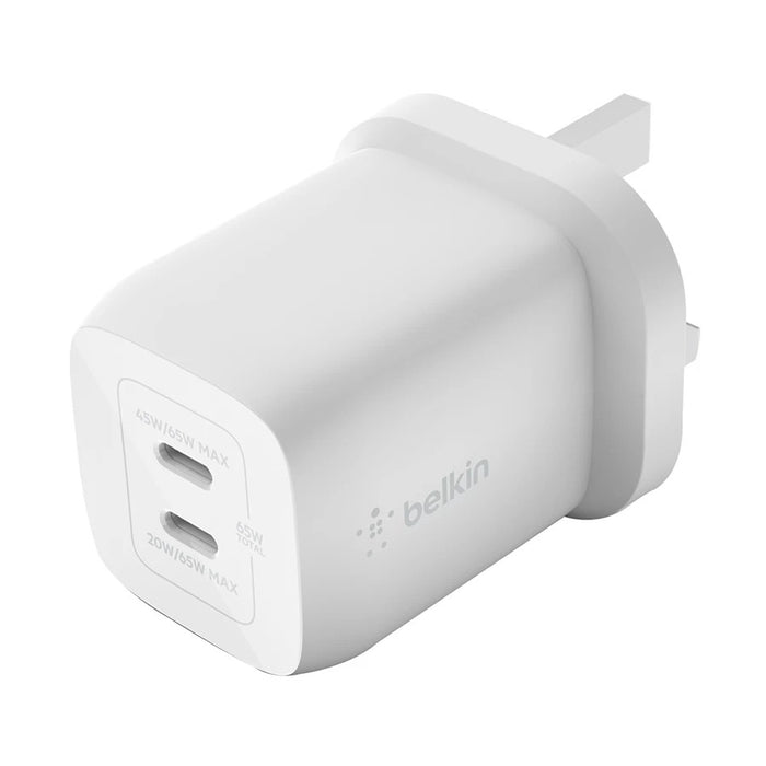 Belkin BoostCharge Pro 65W Dual USB-C GaN Wall Charger