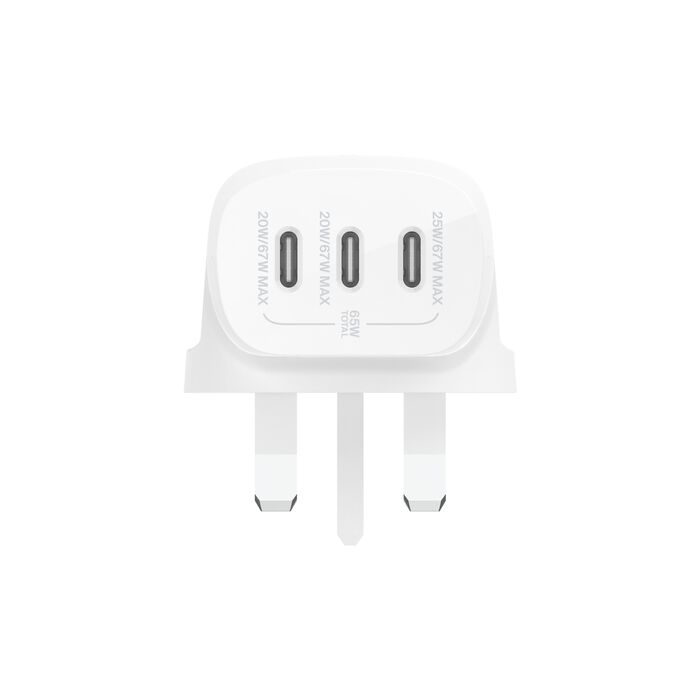 Belkin BoostCharge 67W 3 Port USB-C Charger with PPS