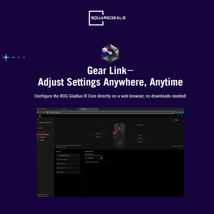 Asus ROG Gladius III Core Wired Gaming Mouse