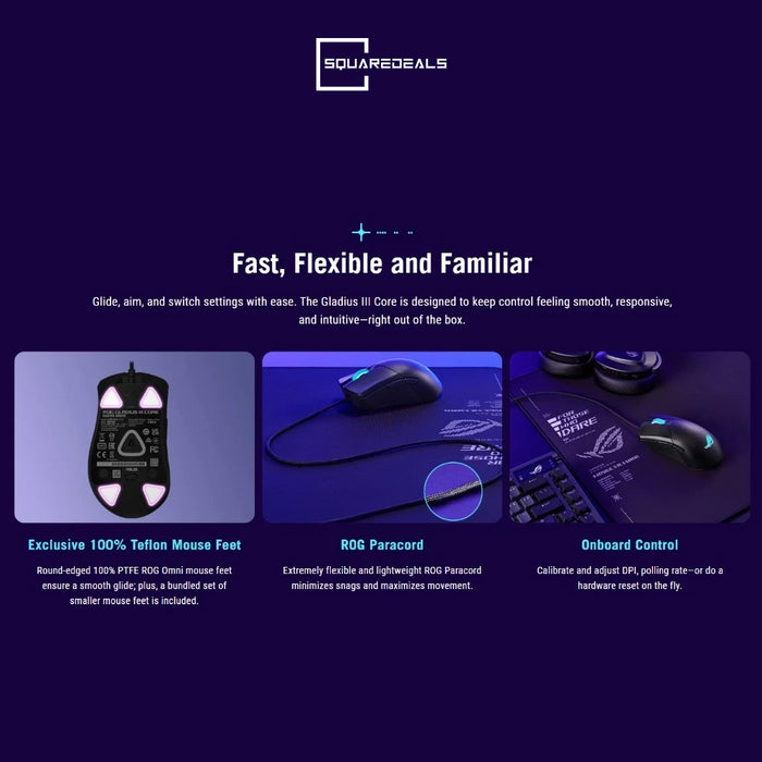 Asus ROG Gladius III Core Wired Gaming Mouse