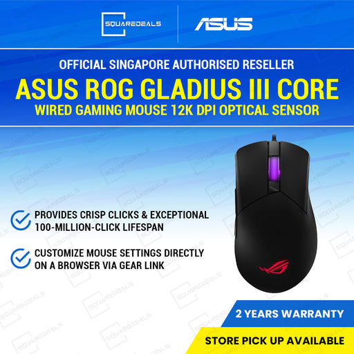 Asus ROG Gladius III Core Wired Gaming Mouse