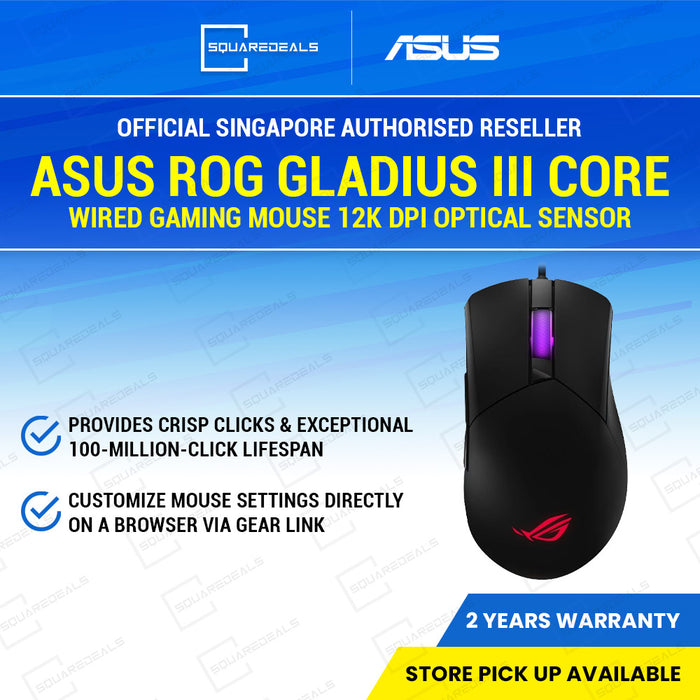 Asus ROG Gladius III Core Wired Gaming Mouse