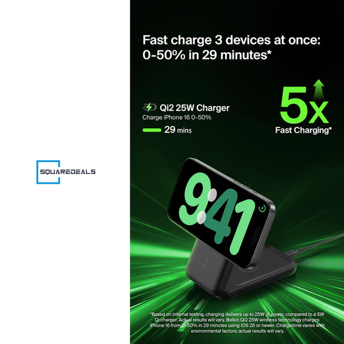Belkin WIZ038my Qi2 25W UltraCharge 2 in 1