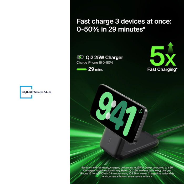 Belkin WIZ036my Qi2 25W UltraCharge 3 in 1