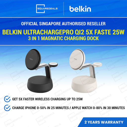 Belkin  UltraCharge Pro 3 in 1 Qi2 25W Charging Dock