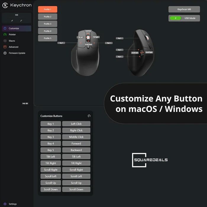 Keychron M6  Wireless Mouse