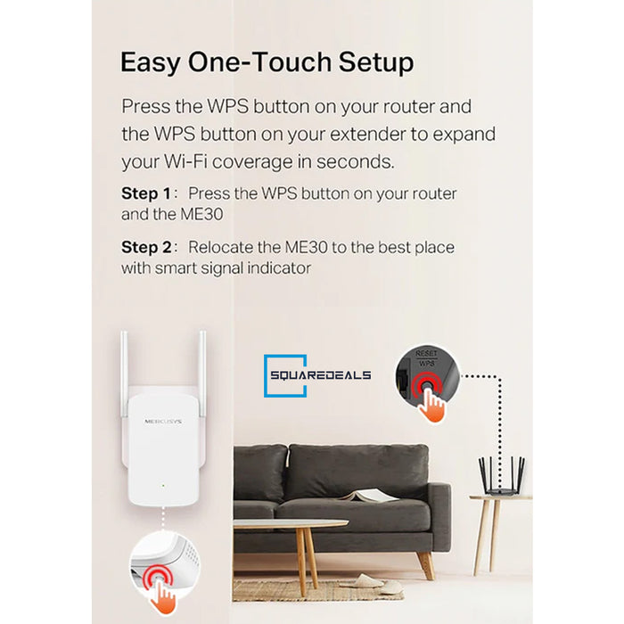 Mercusys ME30 AC1200 Wi-Fi Range Extender