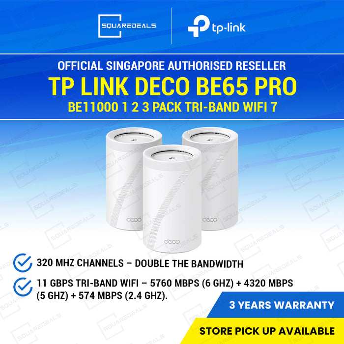 TP Link Deco BE65 Pro BE11000 Tri-Band WiFi 7 Mesh