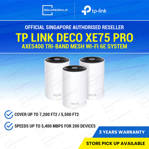 TP Link Deco XE75 Pro AXE5400 Tri-Band Mesh Wi-Fi 6E System