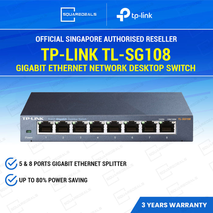 TP Link TL-SG108 8 Port Gigabit Ethernet Splitter Network Switch TPLink