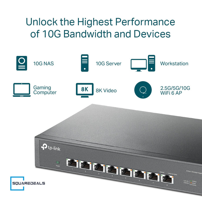 TP Link TL-SX1008 8-Port 10G Desktop/Rackmount Switch