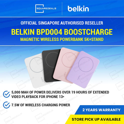 Belkin Boost Charge Magnetic Wireless Power Bank 5K + Stand