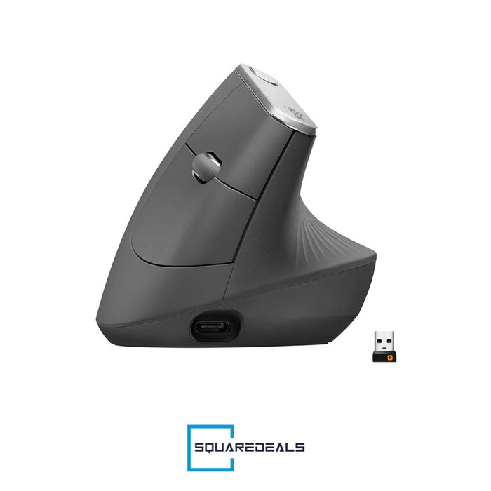 Logitech MX Vertical Wireless Advanced Ergonomic Mouse Reduces Muscle Strain