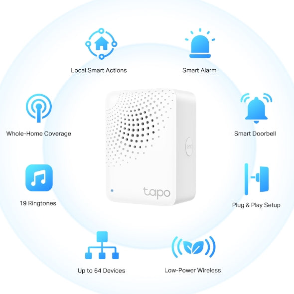 TP Link Tapo H100 Smart IoT Hub with Chime Smart Alarm TPLink