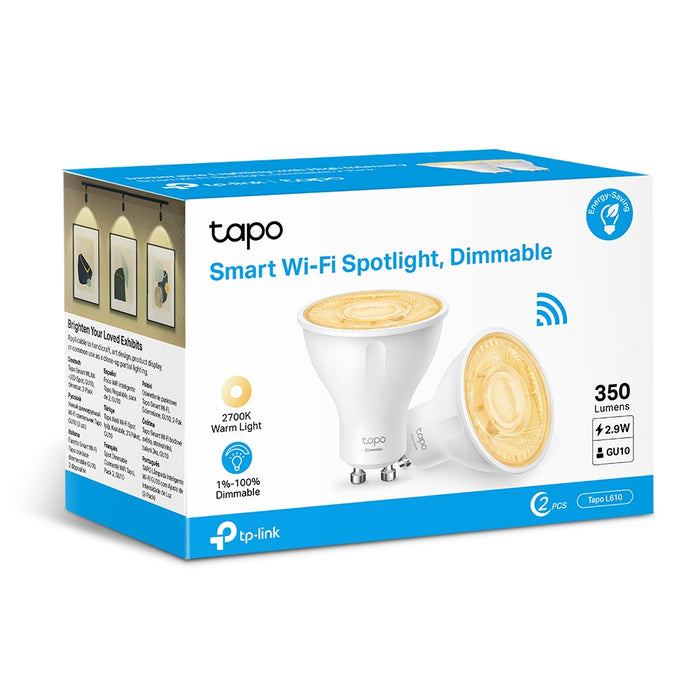 TP Link Tapo L610 Tapo L630 1 2 Pack Smart WiFi Spotlight Bulb GU10 TPLink
