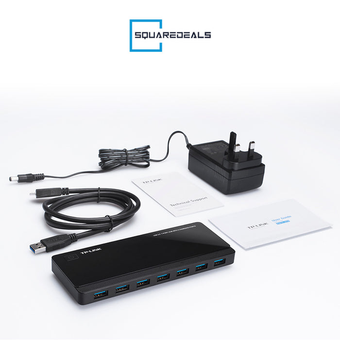 TP Link UH720 USB 3.0 7 Port Hub with 2 Charging Ports Speeds 5Gbps