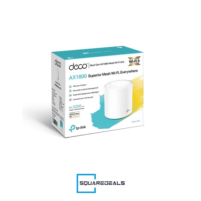 TP Link Deco X20 AX1800 1 Pack 3 Pack Whole Home Mesh WiFi 6 System TPLink SZ
