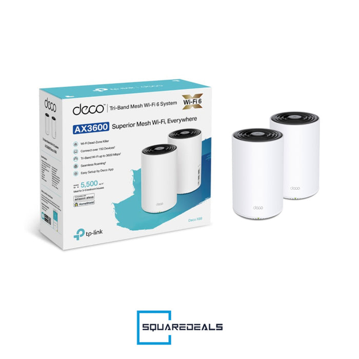 TP Link Deco X68 2 Pack/3 Pack AX3600 Whole Home Mesh WiFi 6 System Tri-Band