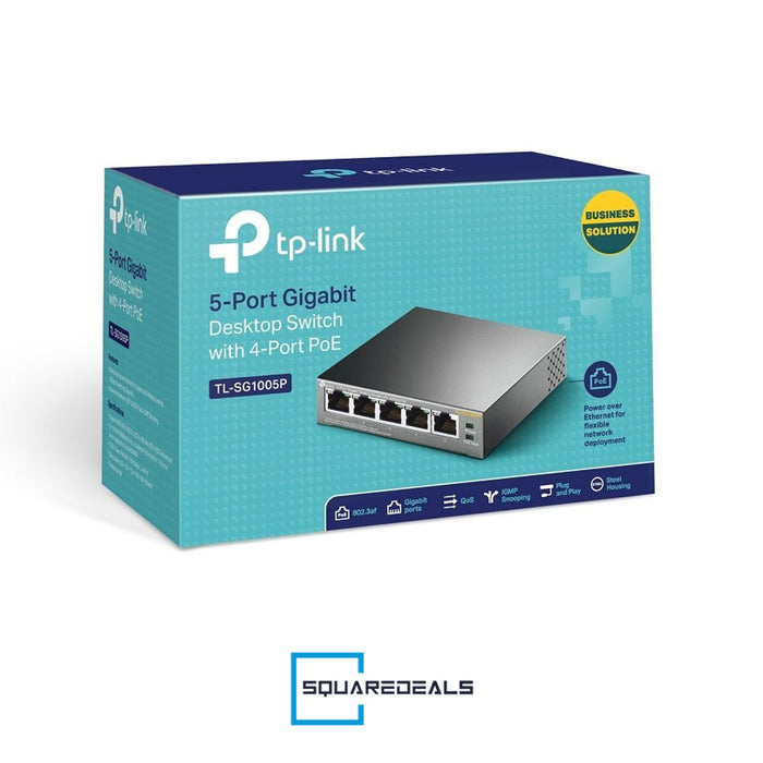 TP Link TL-SG1005P 5-Port Gigabit Desktop Switch with 4-PoE Port TPLink