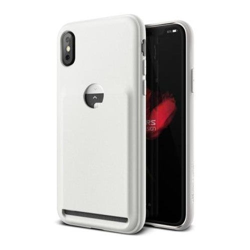 VRS Design Damda Fit TPU Wallet Case Card Slot for iPhone X Xs Light Pebble
