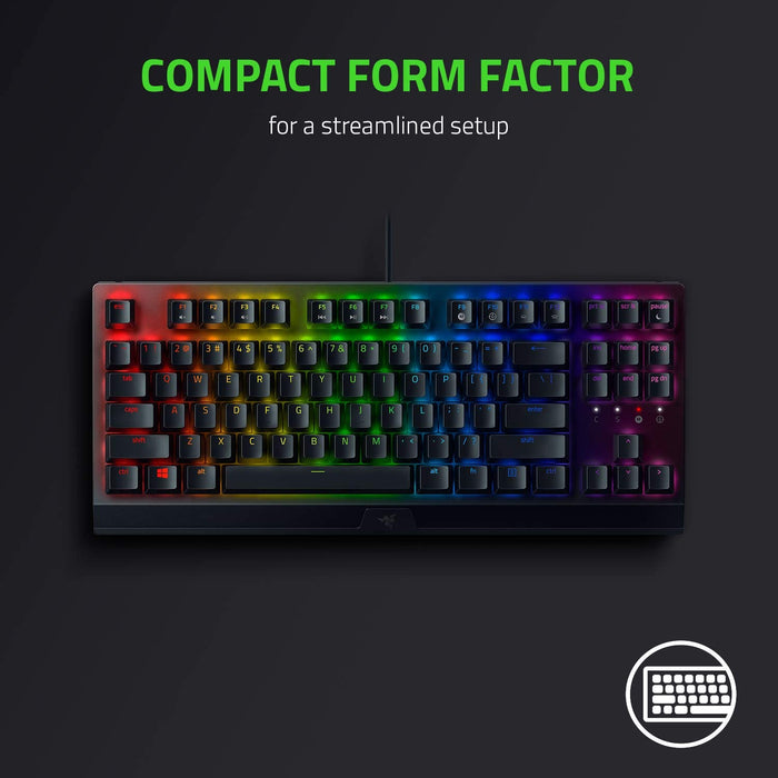 Razer Blackwidow V3 Tenkeyless TKL Chroma Gaming Keyboard Green US Layout