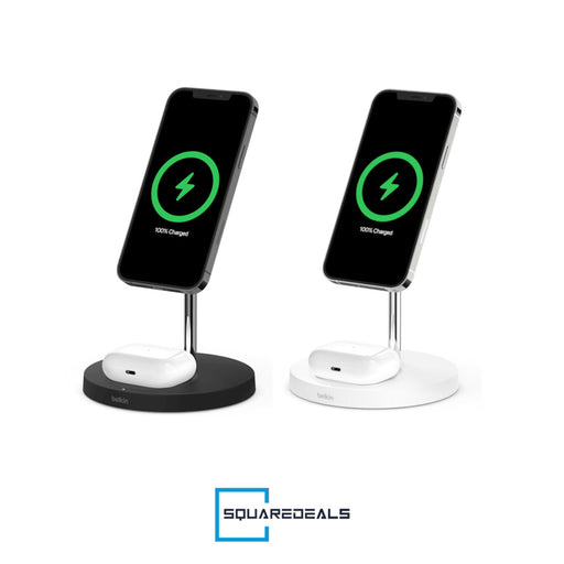 Belkin Boost Charge Pro 2 in 1 Wireless Charger Stand MagSafe 15W All Colours