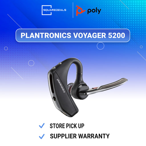 Plantronics Voyager 5200 Bluetooth 4.1 Headset Adaptive Noise Cancel IPX4